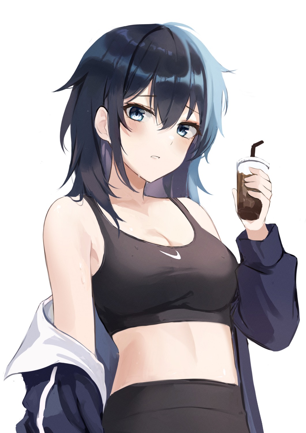 bra cleavage gym_uniform kyo_(maae00) open_shirt