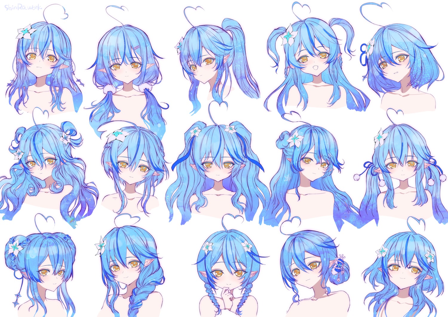 character_design elf hololive pointy_ears shinra_(user_shinra) yukihana_lamy