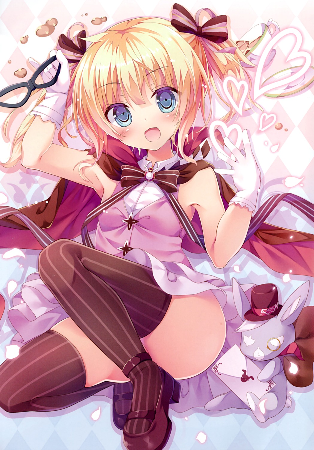 gochuumon_wa_usagi_desu_ka? heels kinokomushi kirima_sharo nopan skirt_lift thighhighs