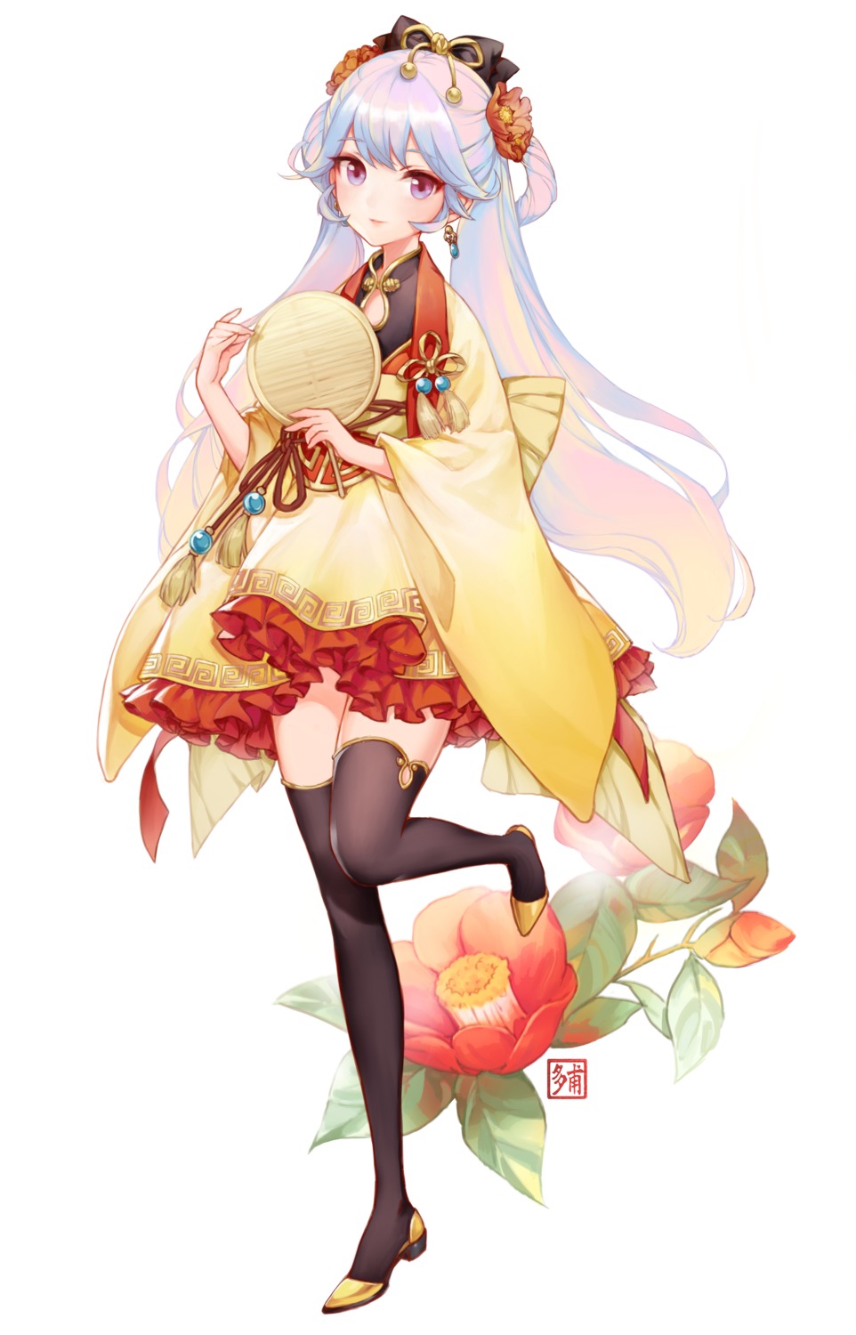 asian_clothes dabo_(parksh5054) heels thighhighs
