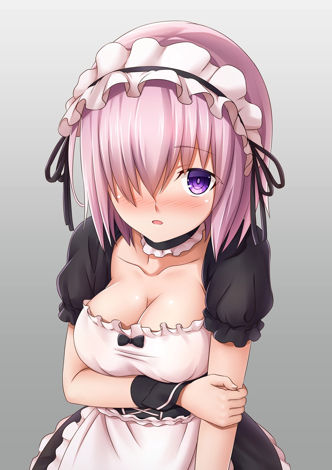 cleavage fate/grand_order maid mash_kyrielight tekku_(artist)