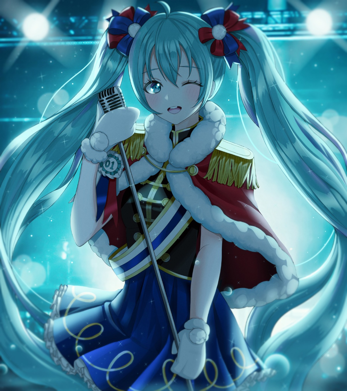 hatsune_miku pora_0918 uniform vocaloid