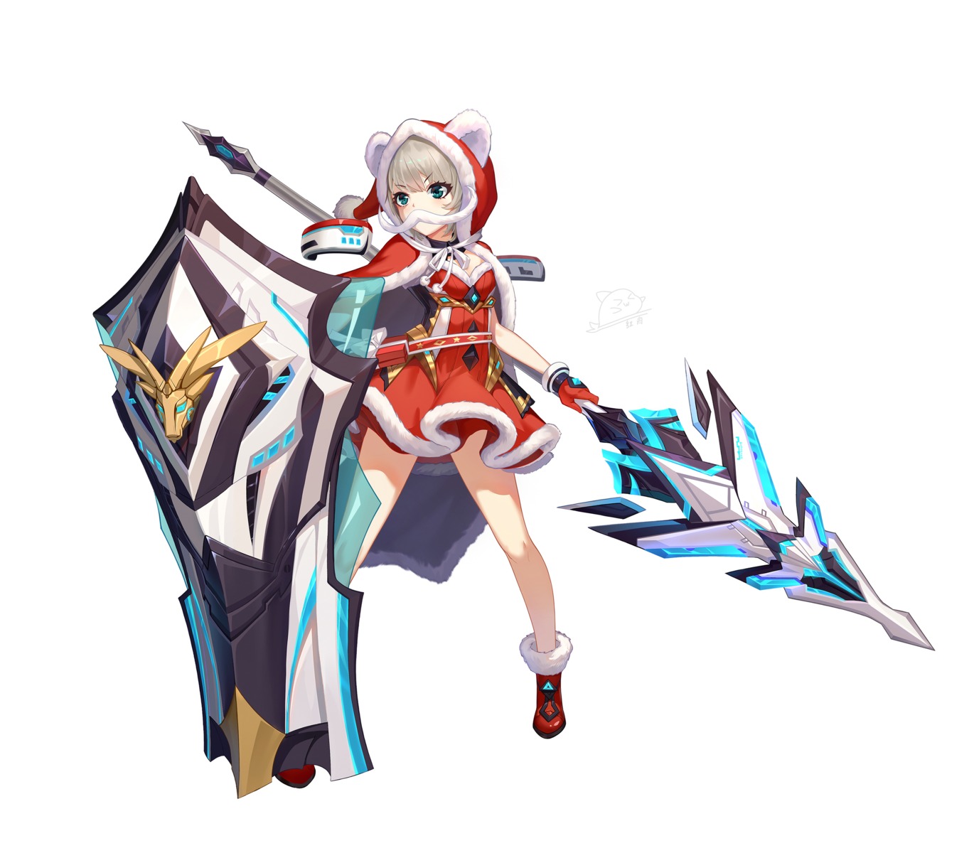 animal_ears christmas dress hong_bai weapon