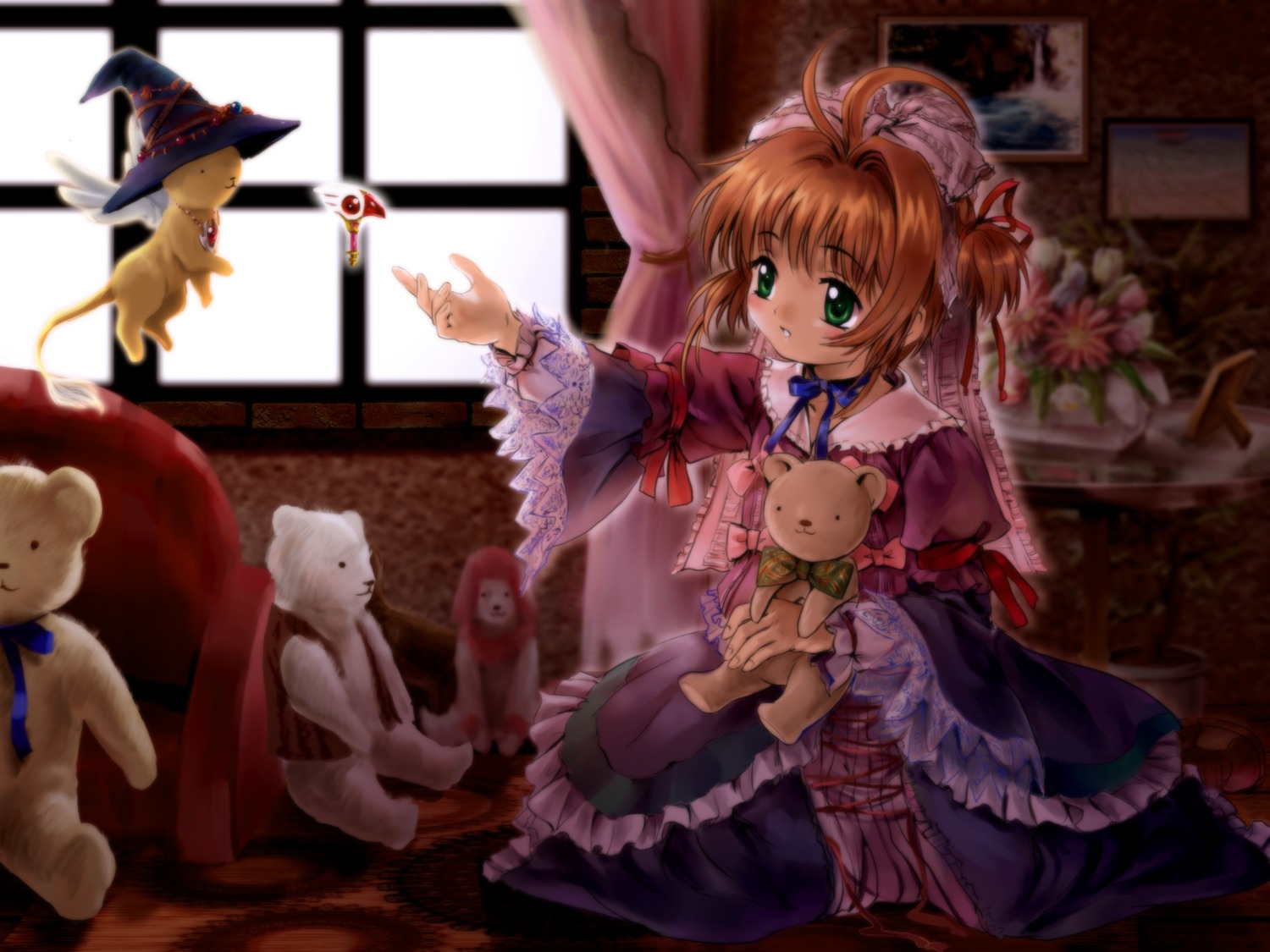 card_captor_sakura kerberos kinomoto_sakura lolita_fashion moonknives wallpaper