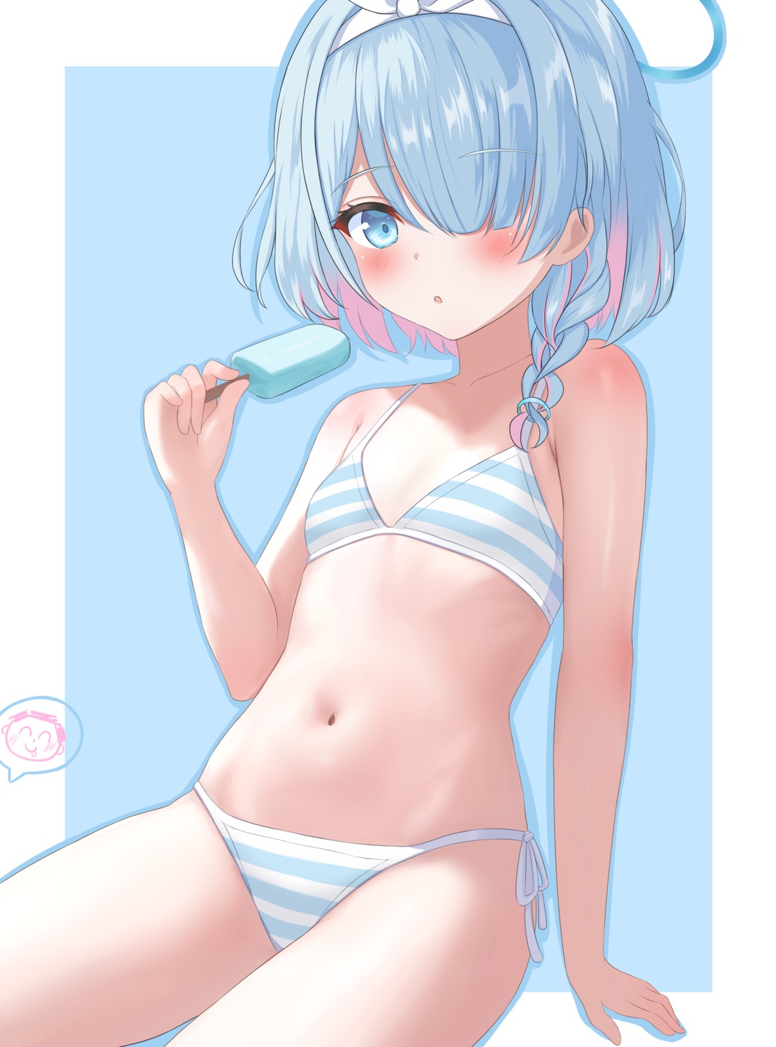 arona_(blue_archive) bikini blue_archive gugu0v0 halo loli swimsuits