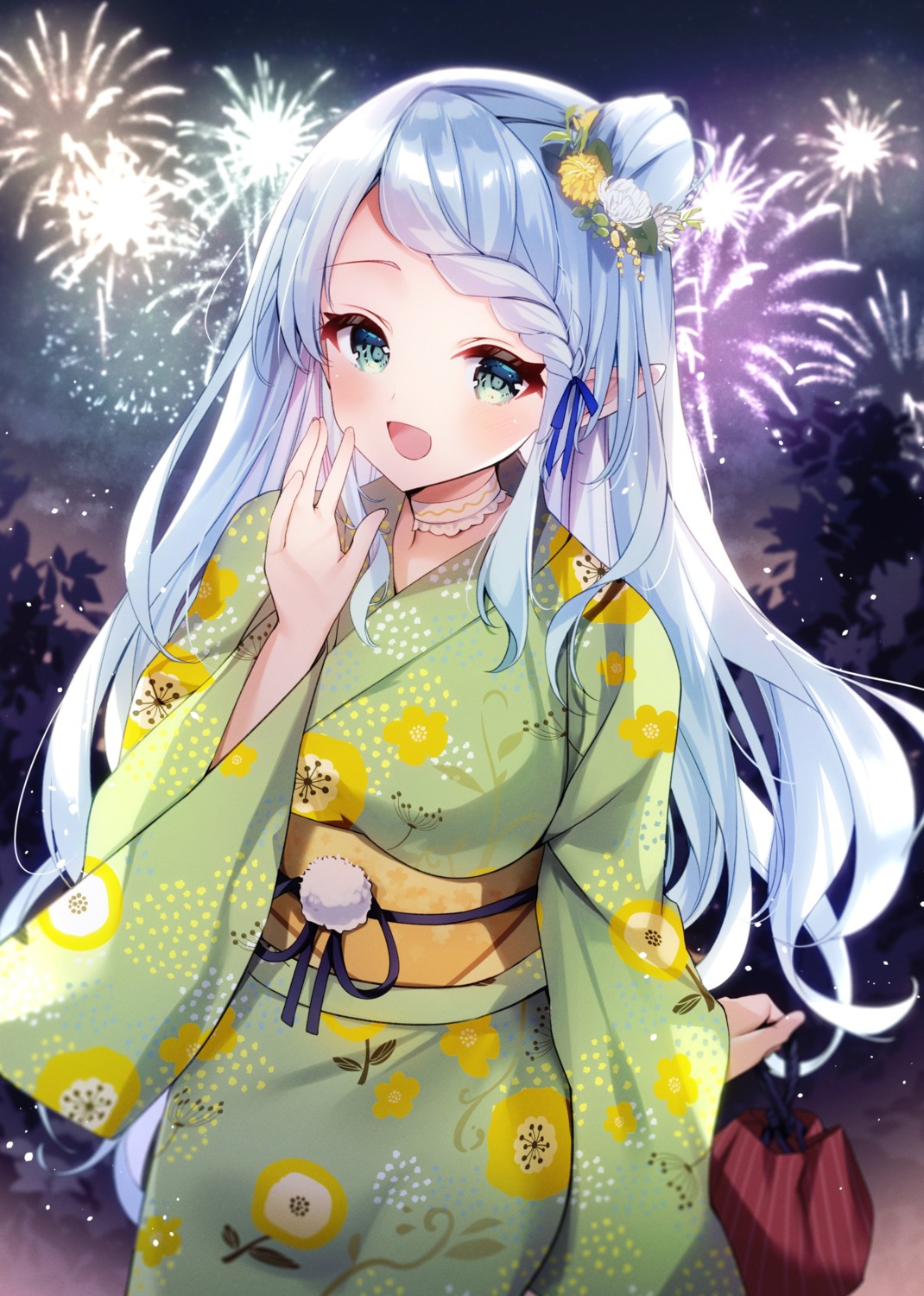 koiko_irori pointy_ears yukata