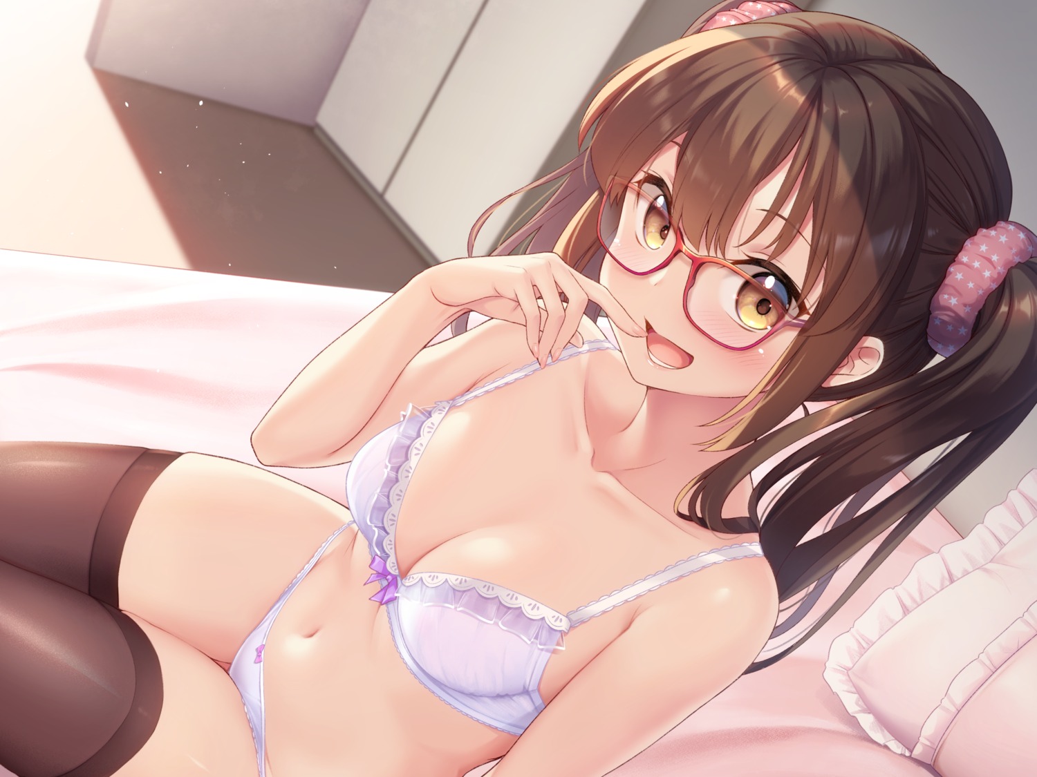 bra megane nullken pantsu thighhighs