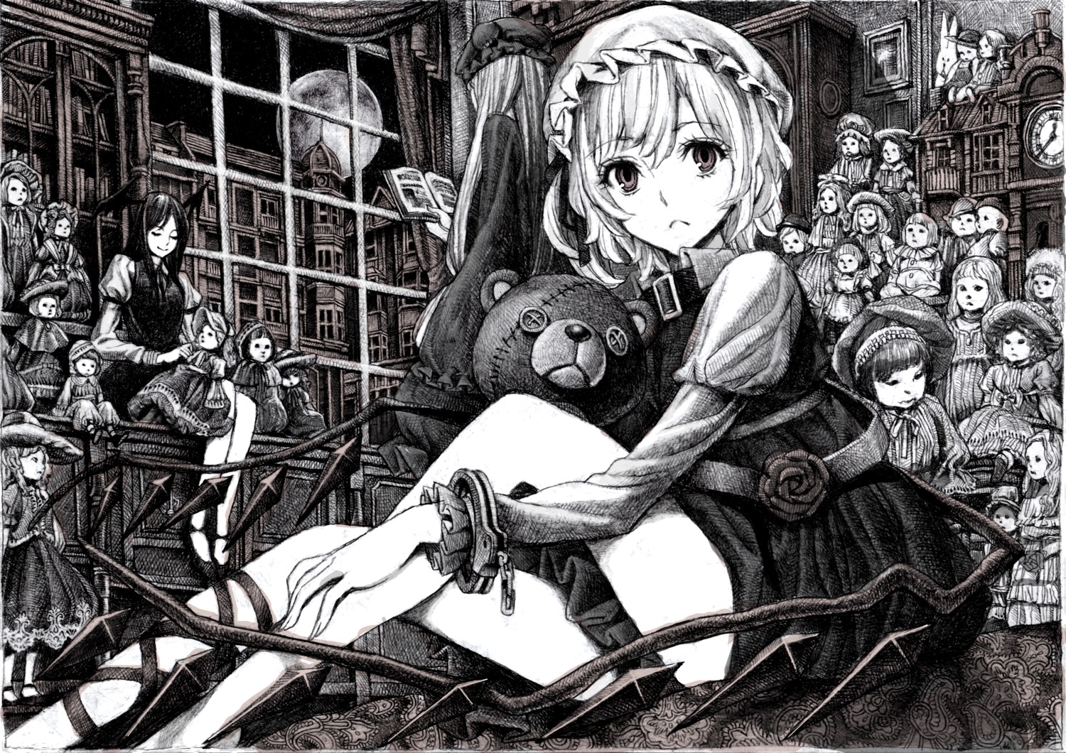 flandre_scarlet koakuma monochrome nobita patchouli_knowledge touhou