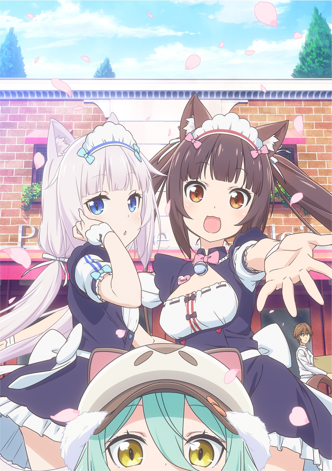 animal_ears cacao_(nekopara) chocola maid minaduki_kashou neko_works nekomimi nekopara vanilla waitress