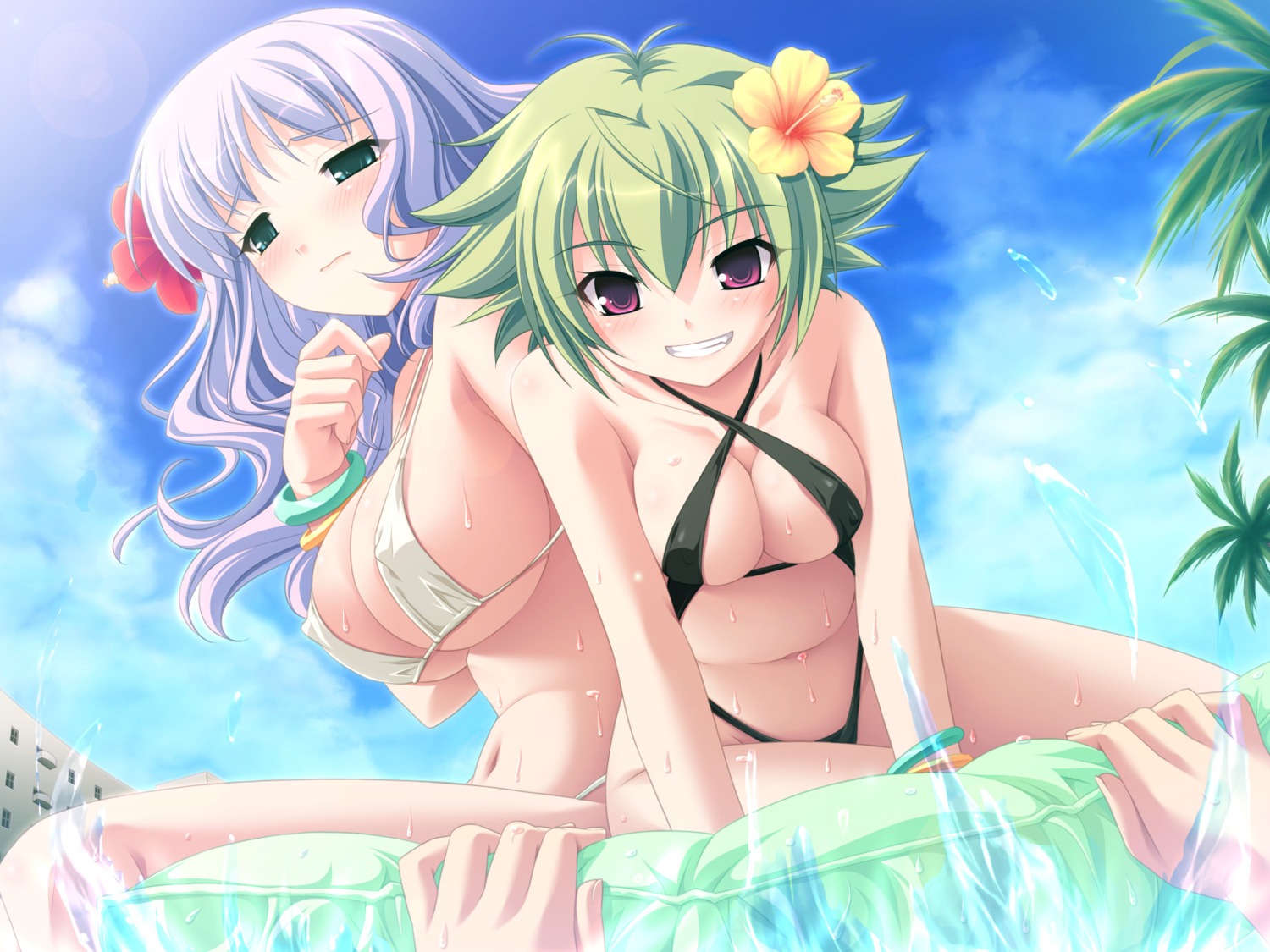 bikini erect_nipples game_cg gouen_no_soleil inuu_ruru nekonuma_nene saeki_hokuto skyfish sling_bikini swimsuits wet