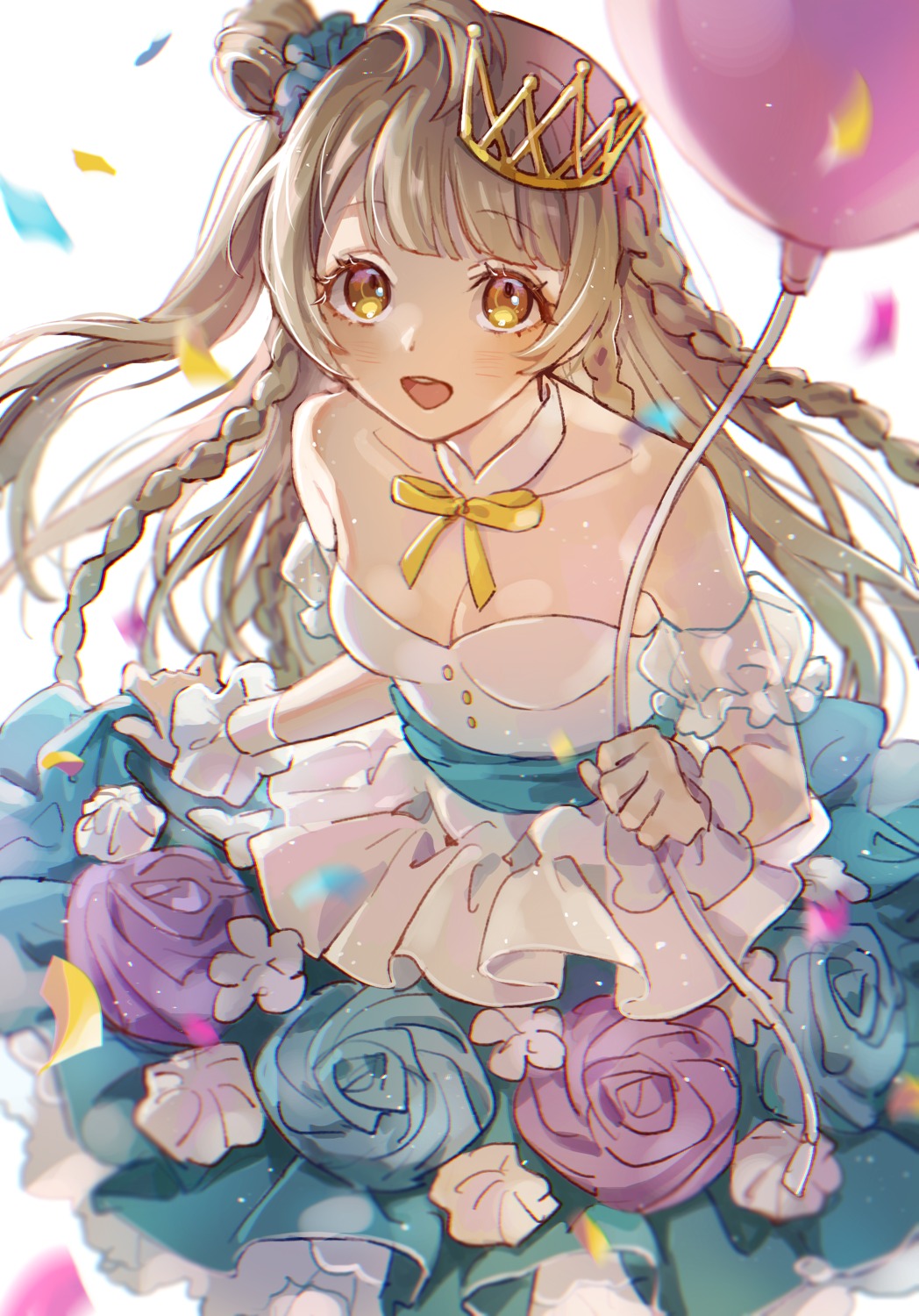 cleavage dress io_(sinking=carousel) love_live! minami_kotori no_bra