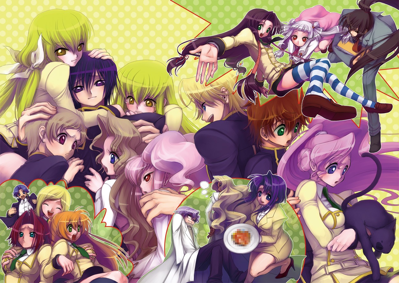 anya_alstreim arthur_(code_geass) c.c. cecile_croomy chibi code_geass euphemia_li_britannia gino_weinberg kallen_stadtfeld kururugi_suzaku lakshata_chawla lelouch_lamperouge li_xingke lloyd_asplund milly_ashford minami_(apricot_tea) nunnally_lamperouge rivalz_cardemonde rollo_lamperouge shirley_fenette sumeragi_kaguya thighhighs tianzi