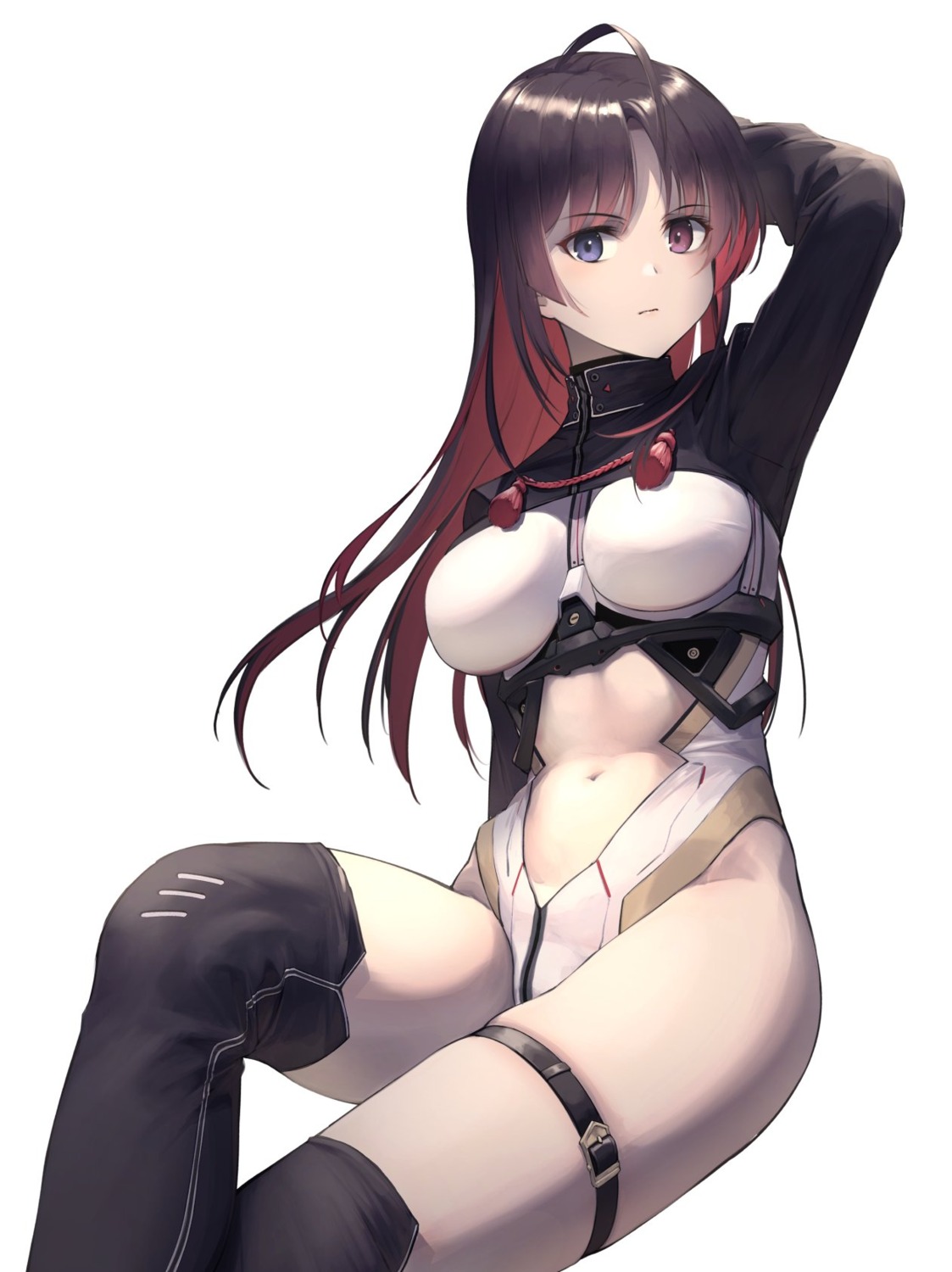 garter heterochromia itaco leotard thighhighs