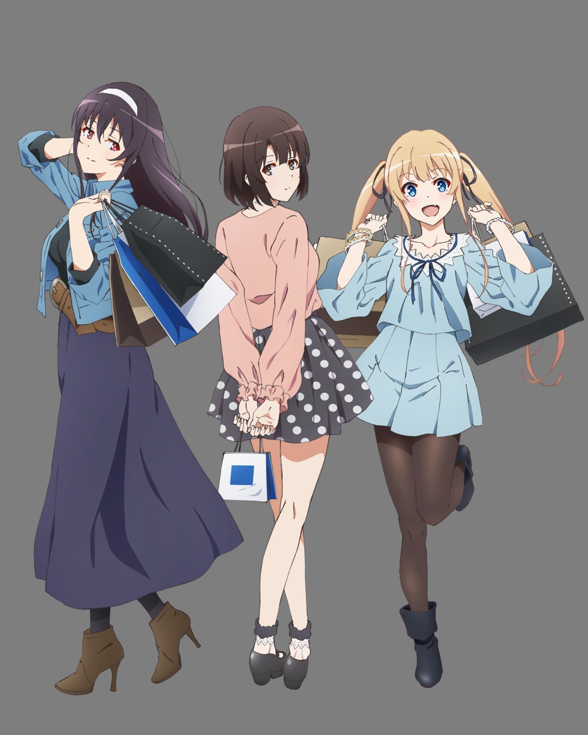 heels kasumigaoka_utaha katou_megumi pantyhose saenai_heroine_no_sodatekata sawamura_spencer_eriri transparent_png