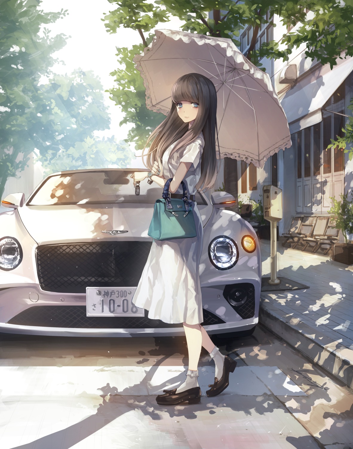 dress koh_(minagi_kou) umbrella