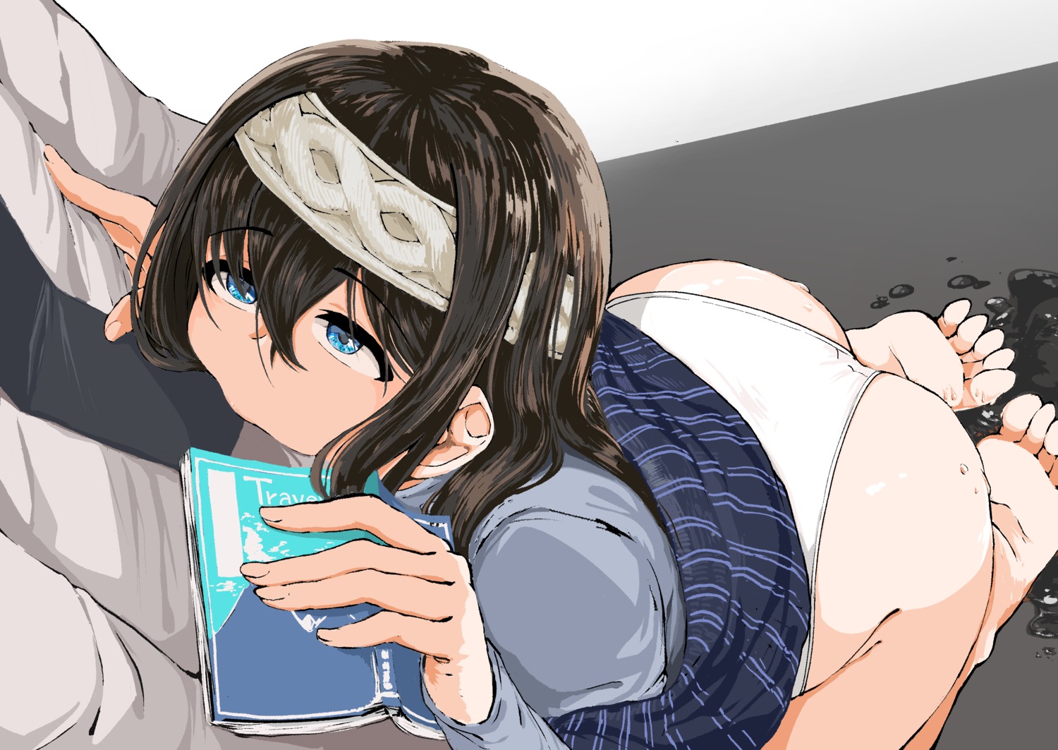 ass fellatio pantsu sagisawa_fumika skirt_lift sweater the_idolm@ster the_idolm@ster_cinderella_girls ushimochi