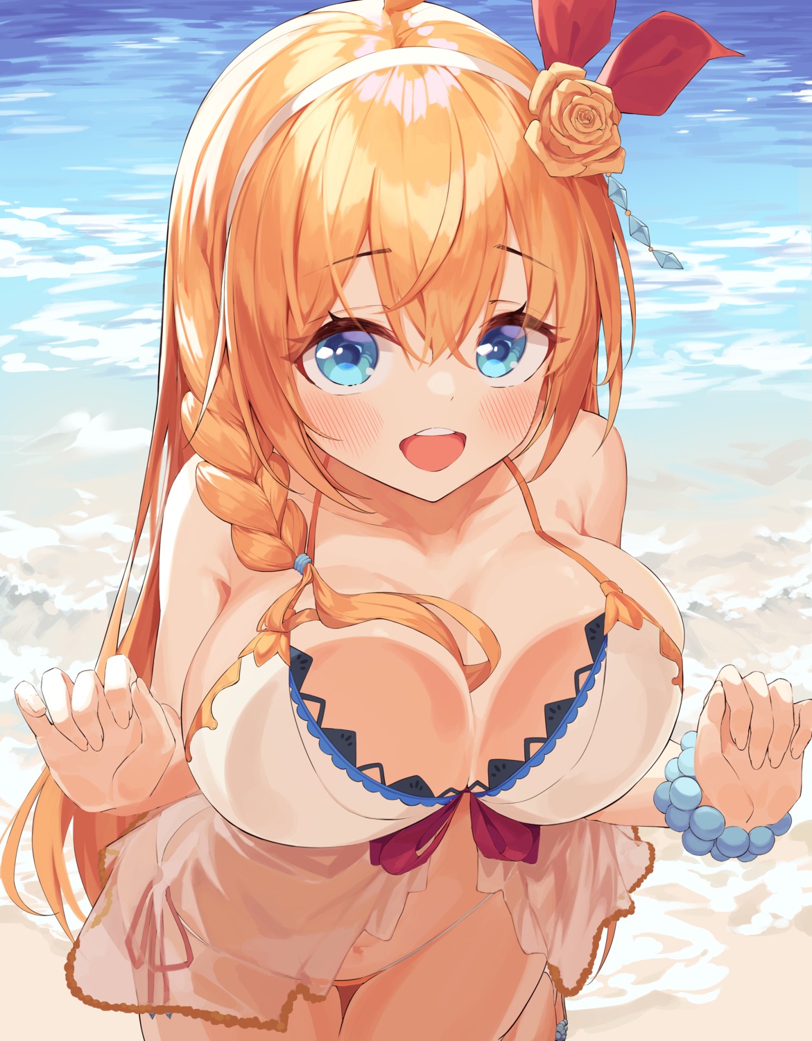 bikini breast_hold munseonghwa pecorine princess_connect princess_connect!_re:dive see_through swimsuits