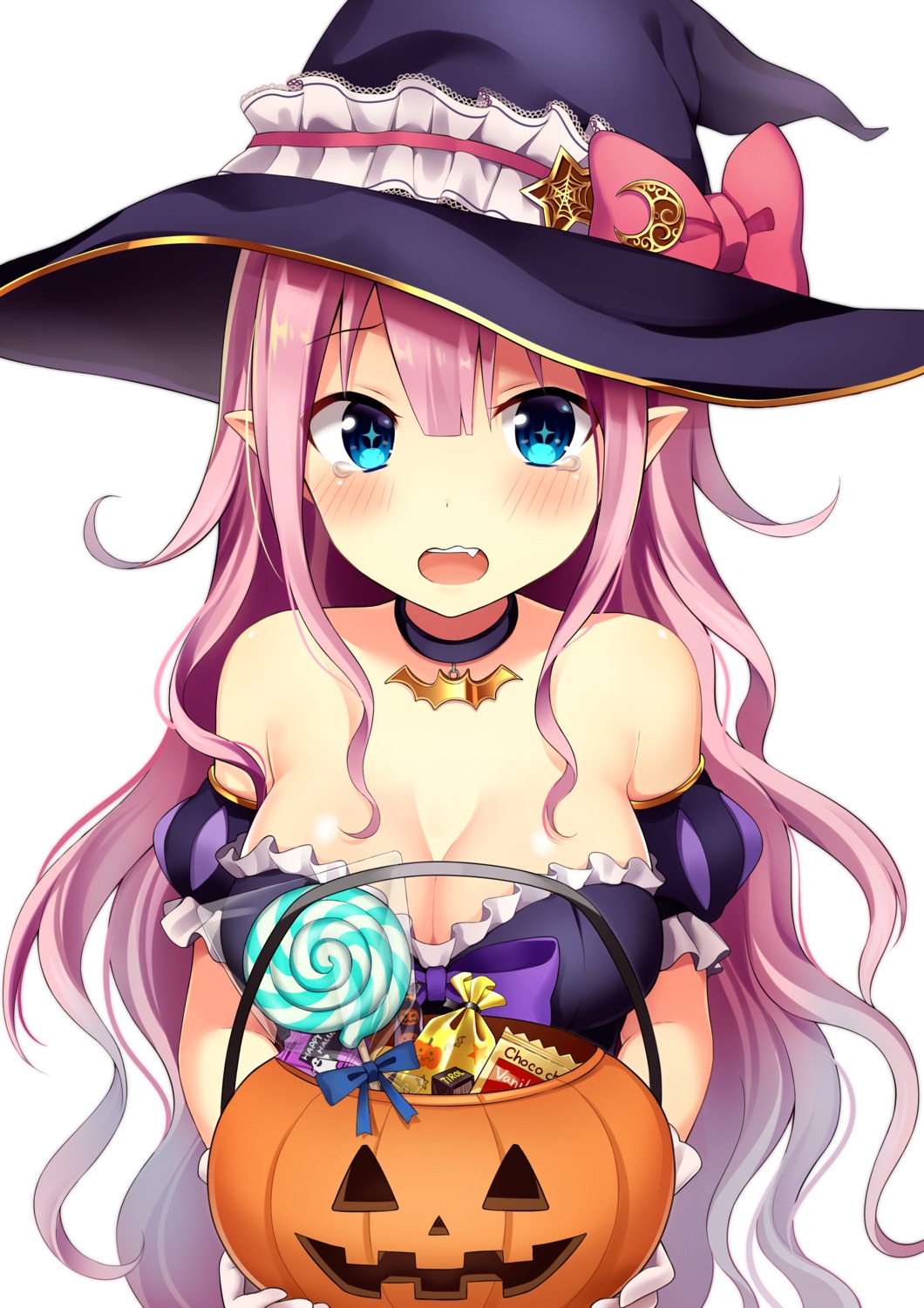 cleavage halloween pointy_ears witch yuusa