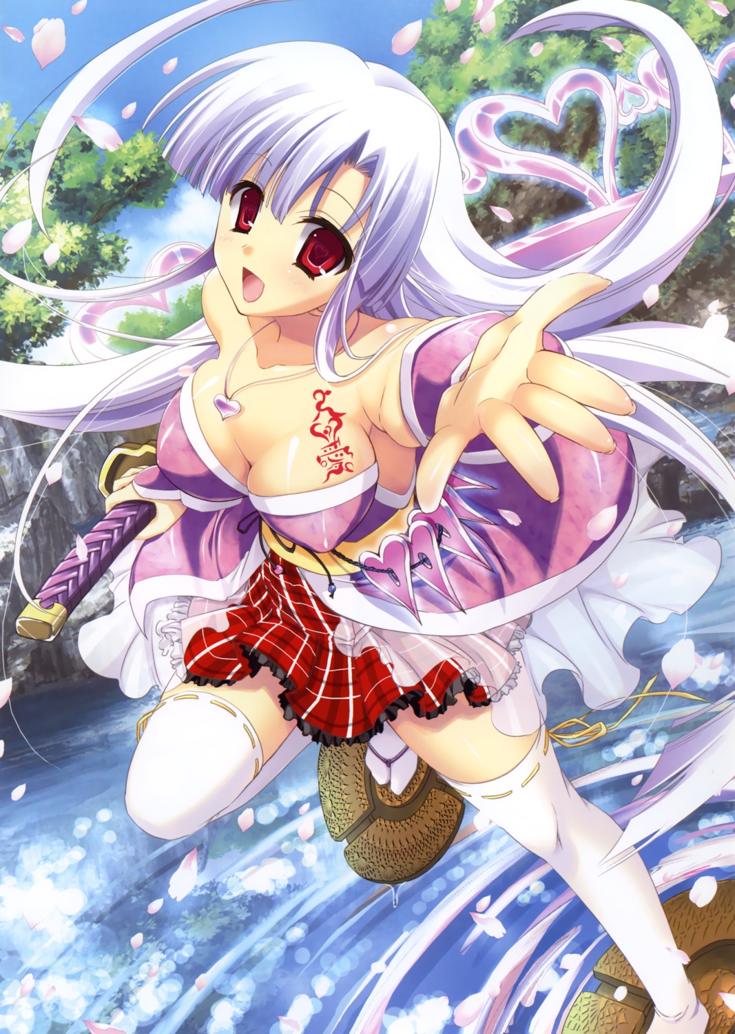 cleavage erect_nipples misakura_nankotsu ninja thighhighs