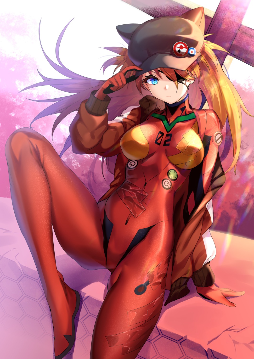 aki663 bodysuit eyepatch neon_genesis_evangelion souryuu_asuka_langley