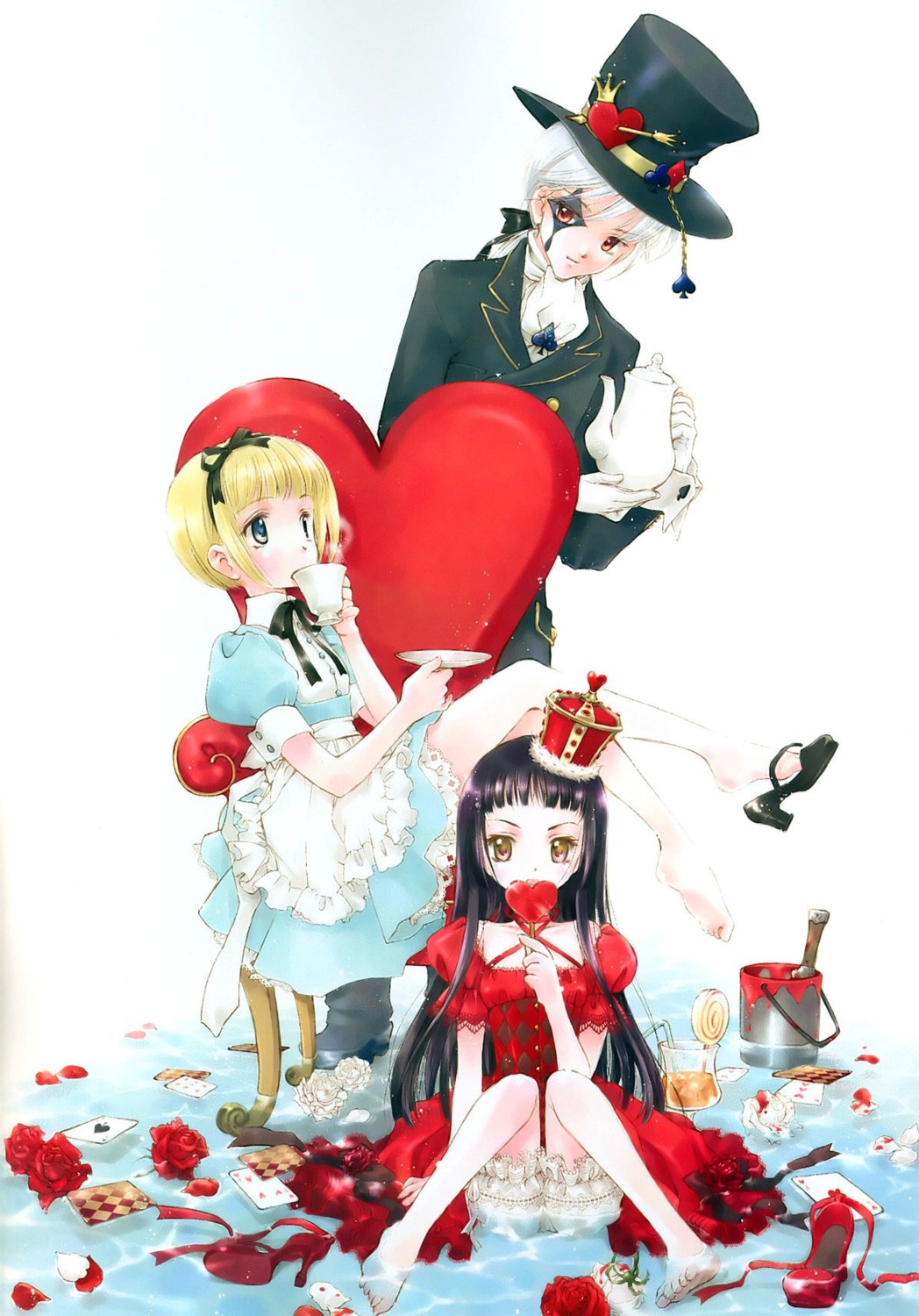 alice alice_in_wonderland lolita_fashion minakami_kaori wet_clothes