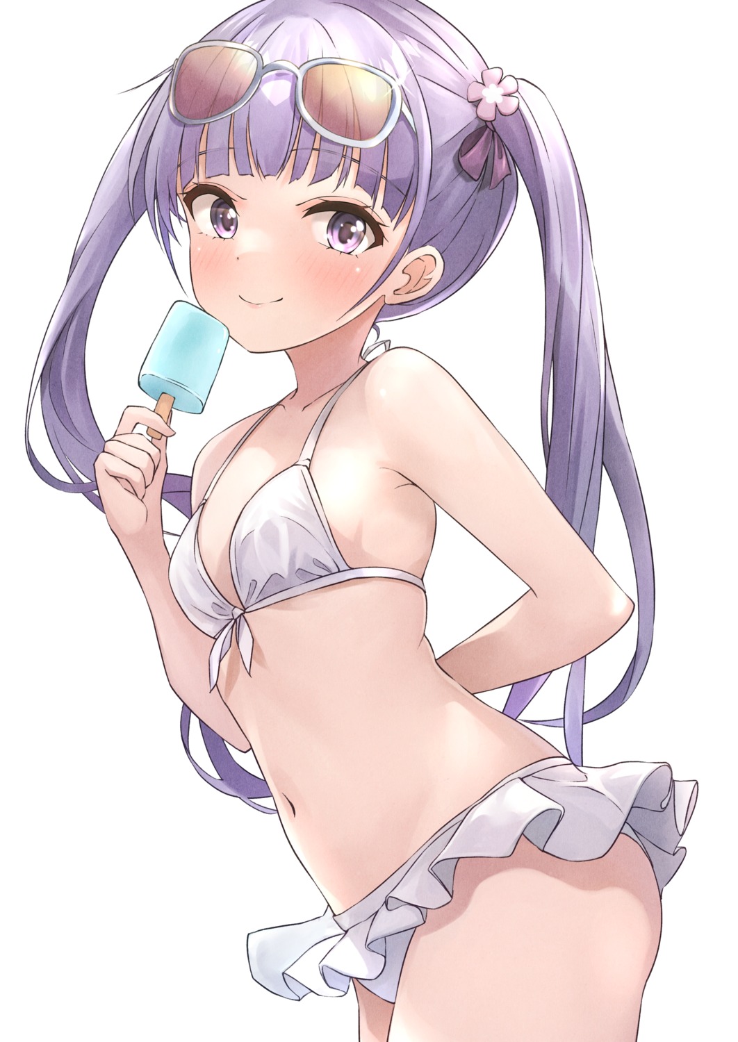 b1ack bikini megane new_game! suzukaze_aoba swimsuits