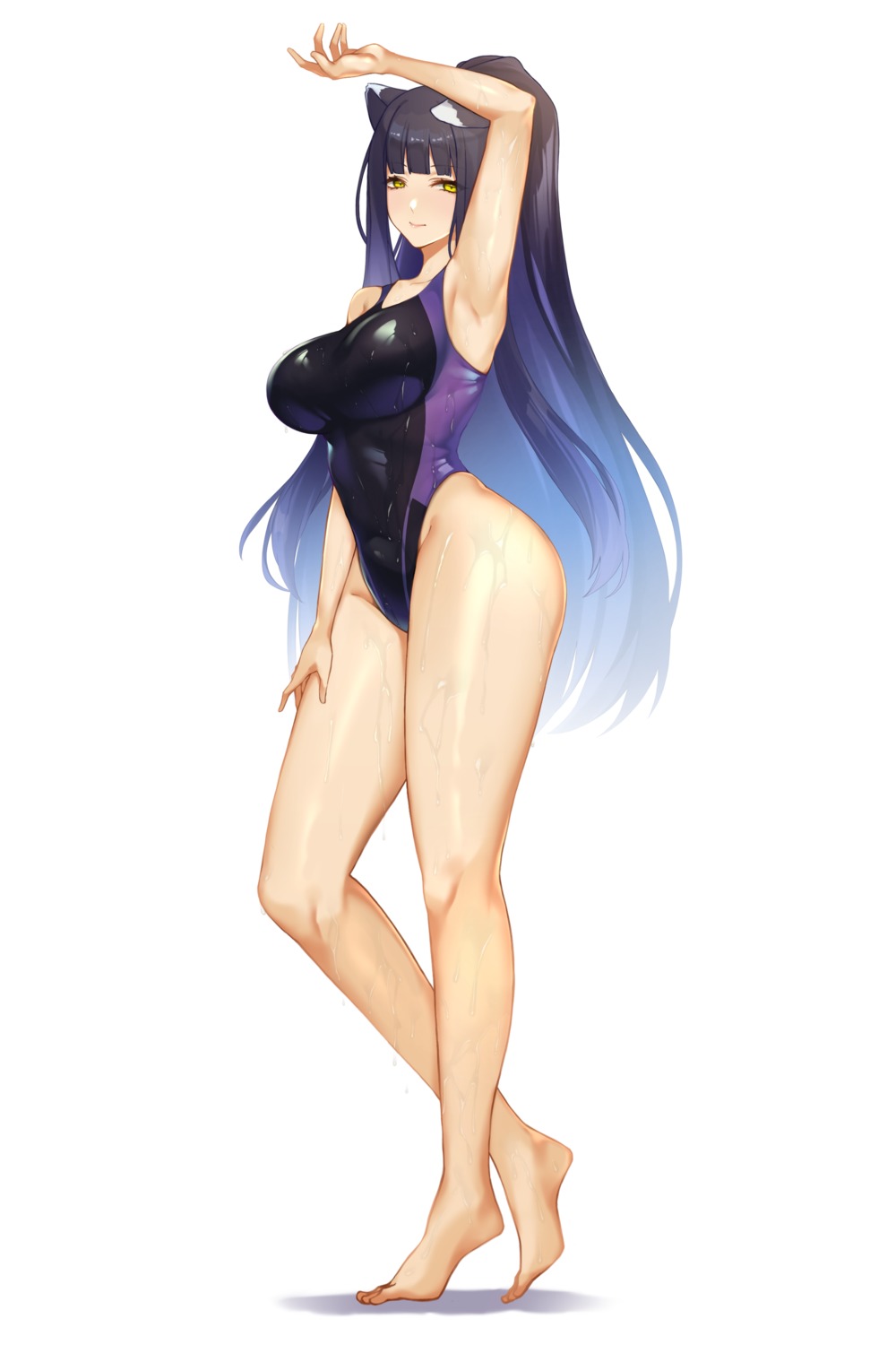 animal_ears swimsuits taiyou-n wet