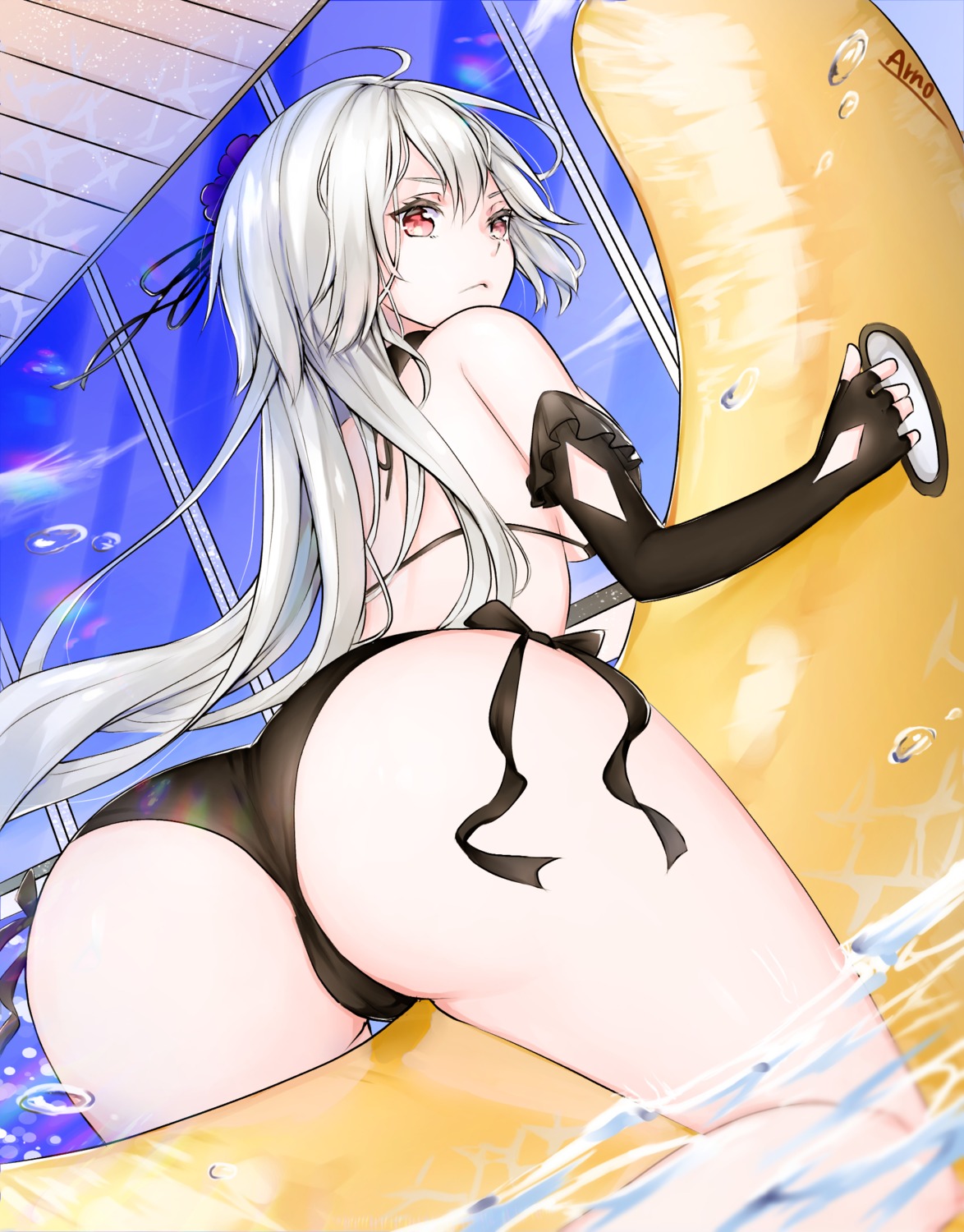 ass bikini cameltoe fate/grand_order jeanne_d'arc jeanne_d'arc_(alter)_(fate) swimsuits t-ravens wet