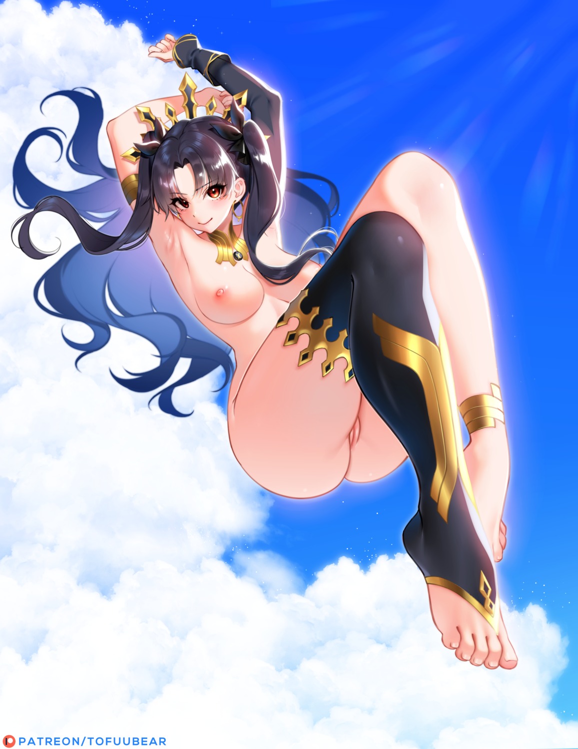 fate/grand_order feet ishtar_(fate/grand_order) naked nipples pussy thighhighs tofuubear uncensored