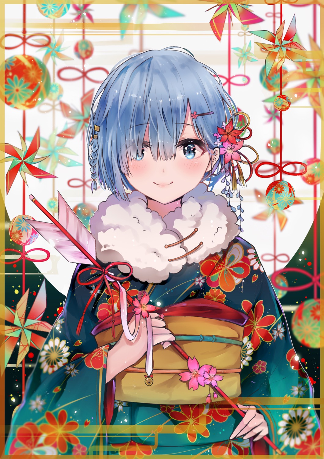 kimono milktower re_zero_kara_hajimeru_isekai_seikatsu rem_(re_zero)