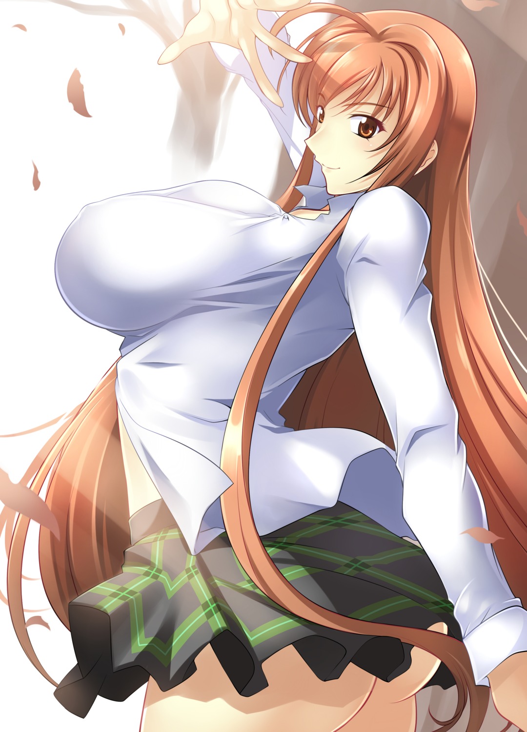 ass haganef natsume_aya seifuku tenjou_tenge