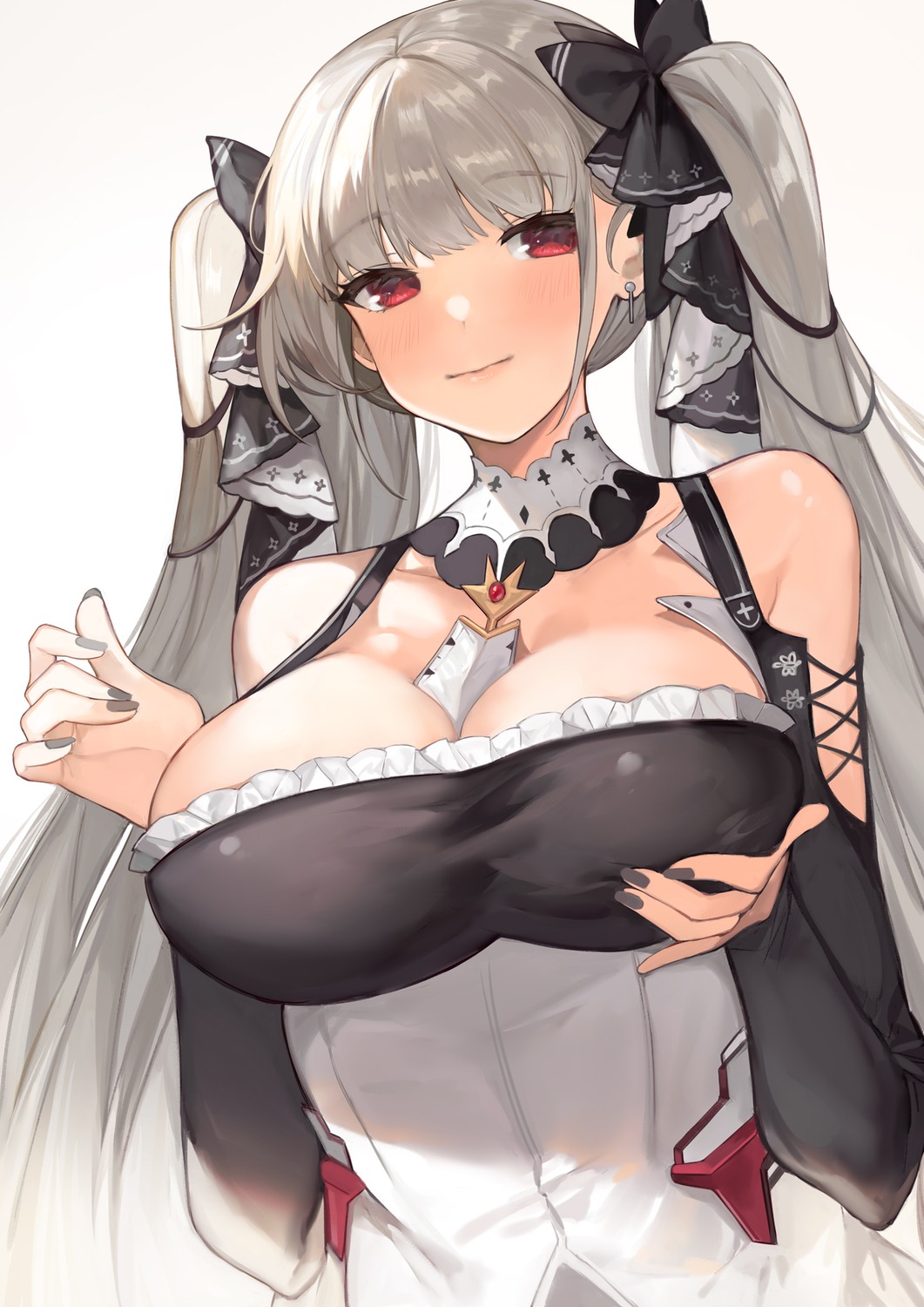 azur_lane breast_hold formidable_(azur_lane) gothic_lolita lolita_fashion no_bra yayako_(804907150)