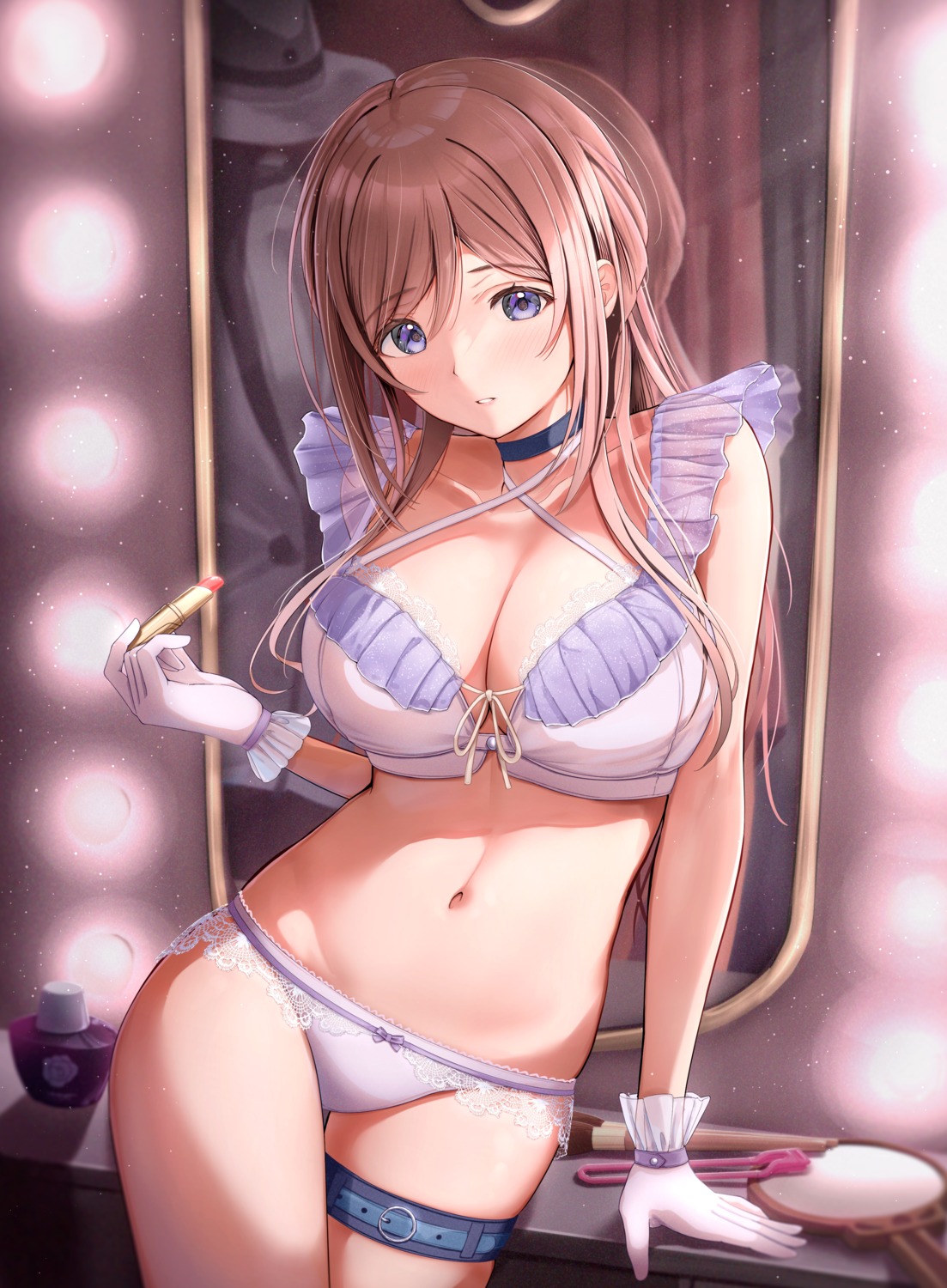 bra fujinomiya_reicho gakuen_idolm@ster garter himesaki_rinami pantsu see_through the_idolm@ster