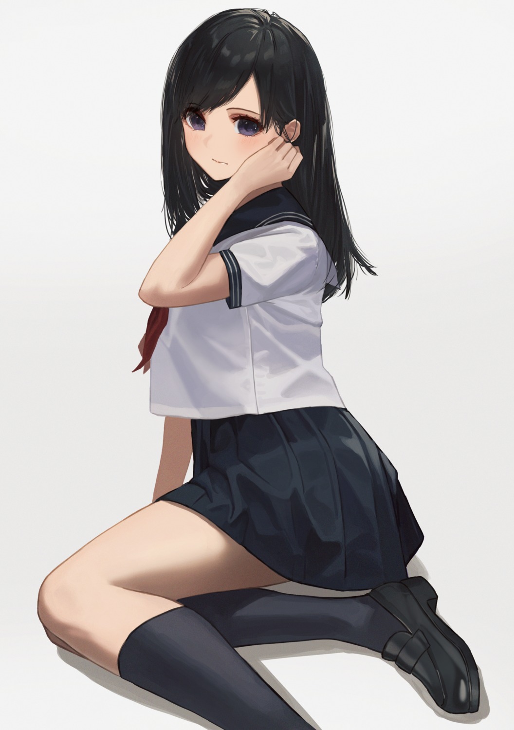 hara_kenshi seifuku skirt_lift