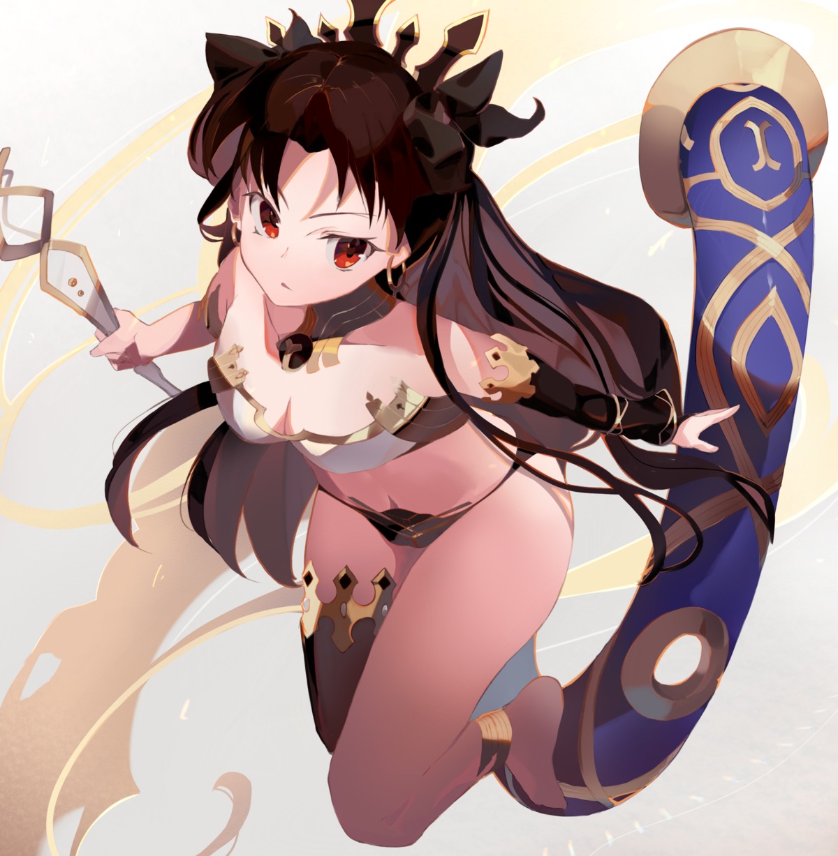 bikini_armor cleavage fate/grand_order ishtar_(fate/grand_order) same_(sendai623) thighhighs weapon