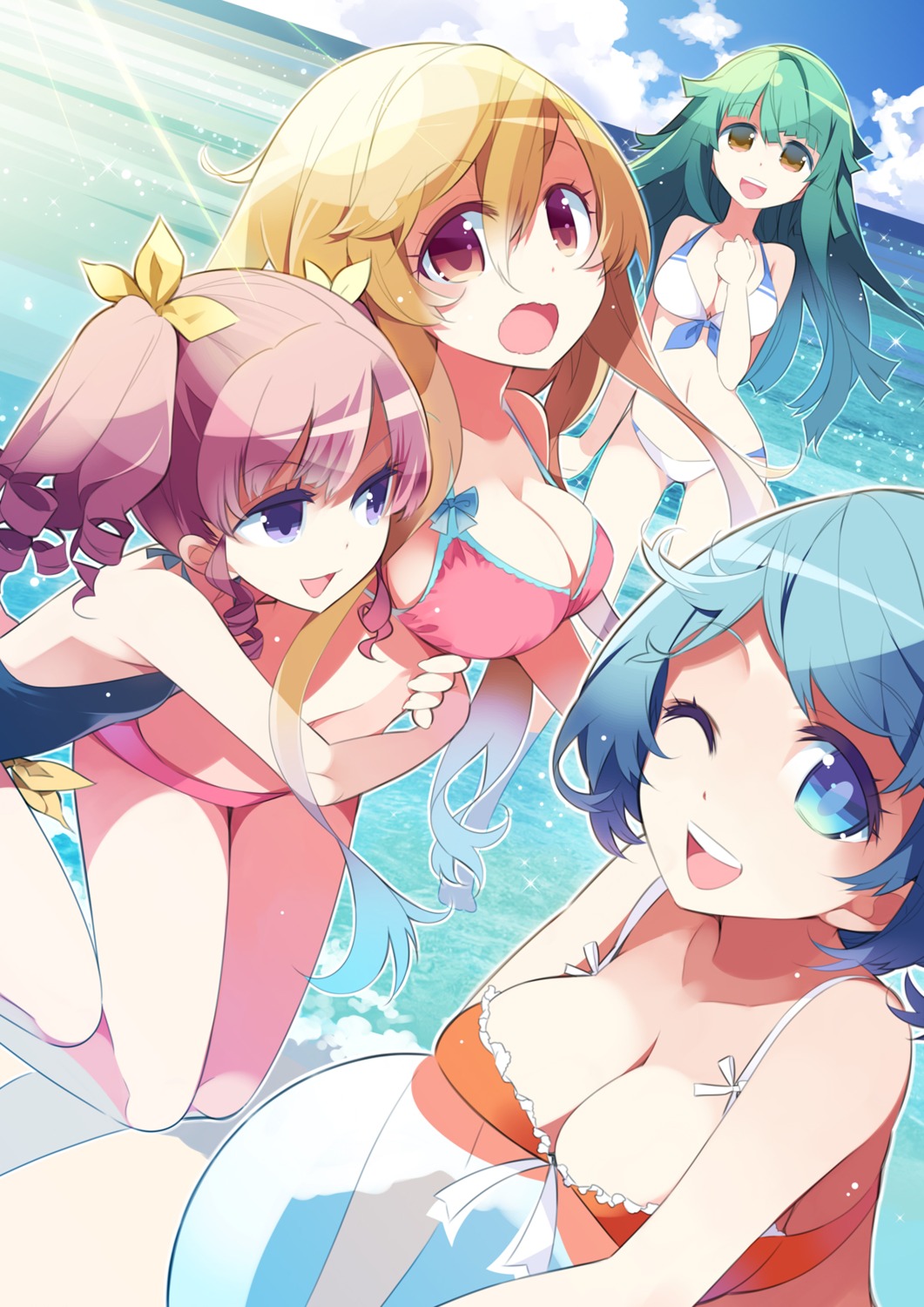 bikini cleavage eita_chinami haruse_hiroki idol_pretender rin_takizawa subaru_aoi swimsuits yuika_kitano