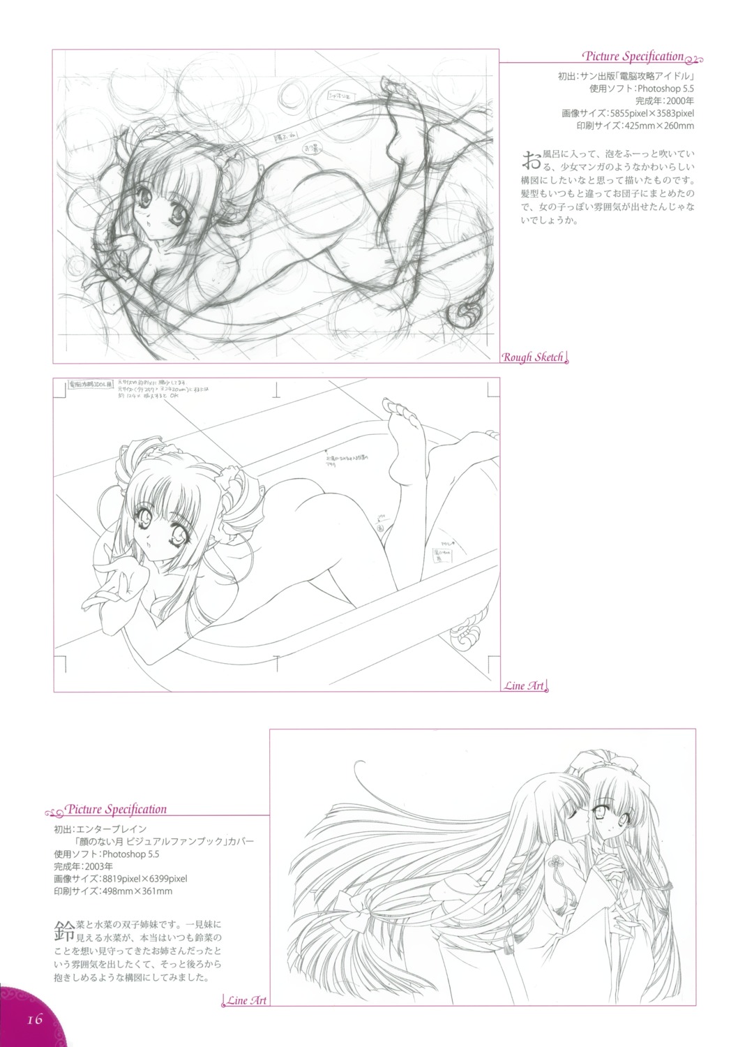 carnelian kao_no_nai_tsuki kuraki_mizuna kuraki_suzuna naked orbit sketch