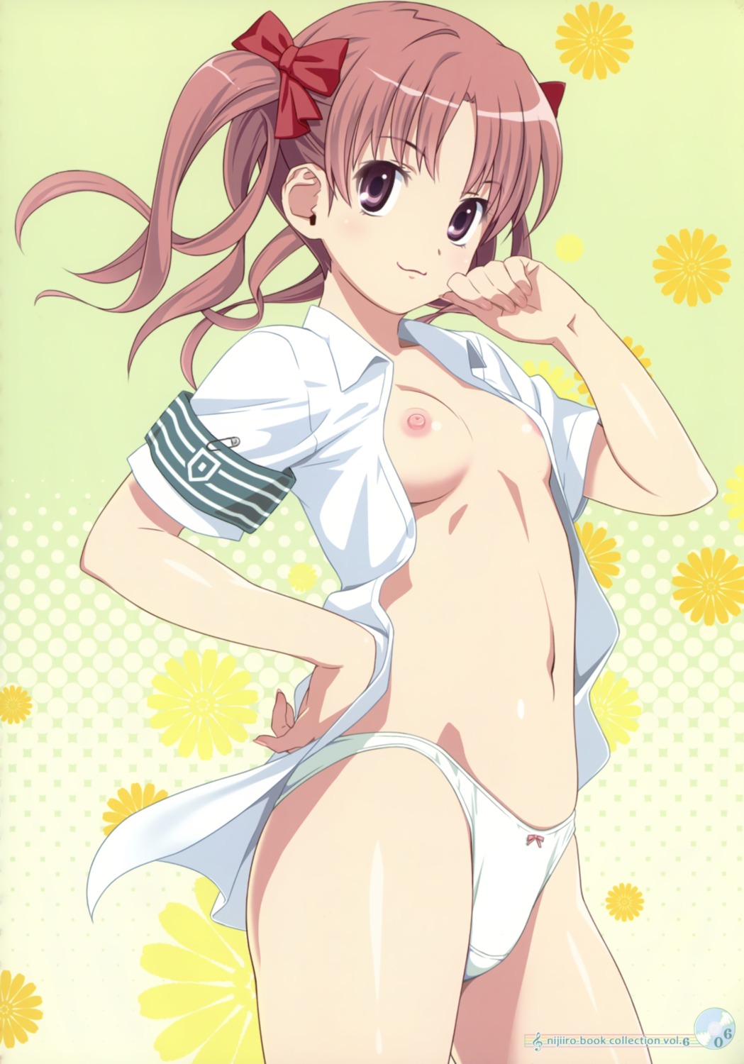 breasts koutaro nijiiro_zakura nipples no_bra open_shirt pantsu shirai_kuroko toaru_kagaku_no_railgun toaru_majutsu_no_index