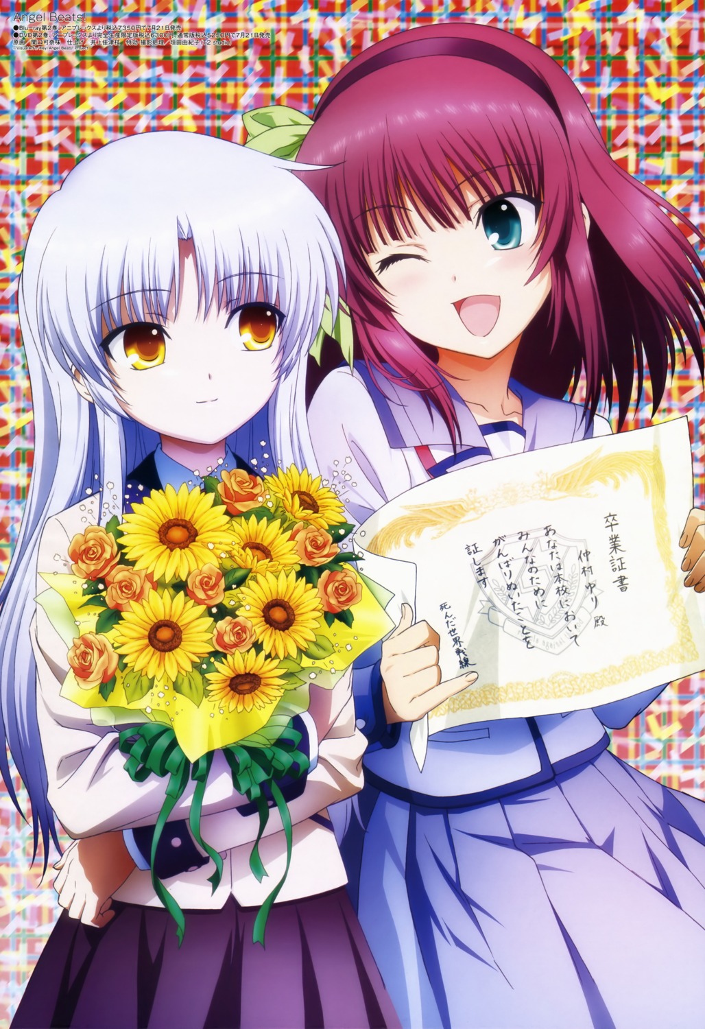 angel_beats! nakamura_yuri seifuku sekiguchi_kanami tachibana_kanade