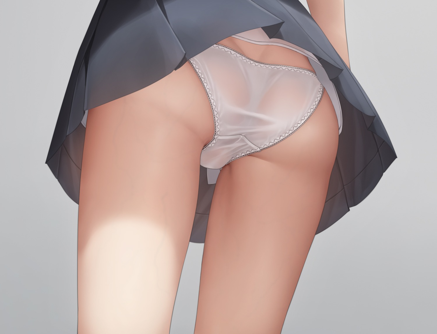 ass murakami_suigun pantsu see_through seifuku skirt_lift wet_clothes