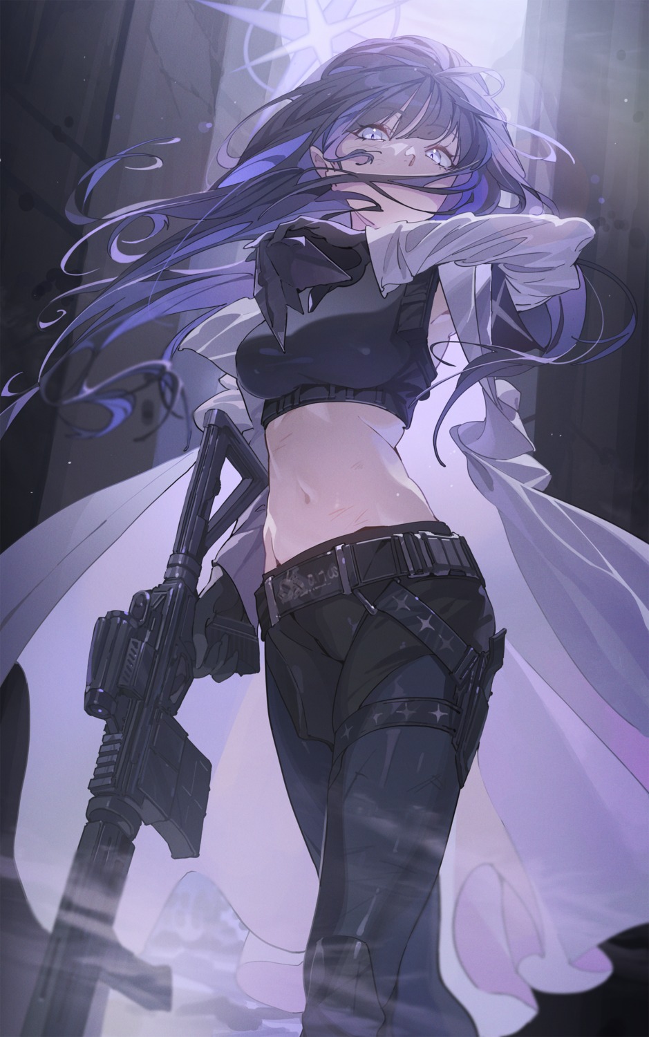 blue_archive garter gun halo hong joumae_saori