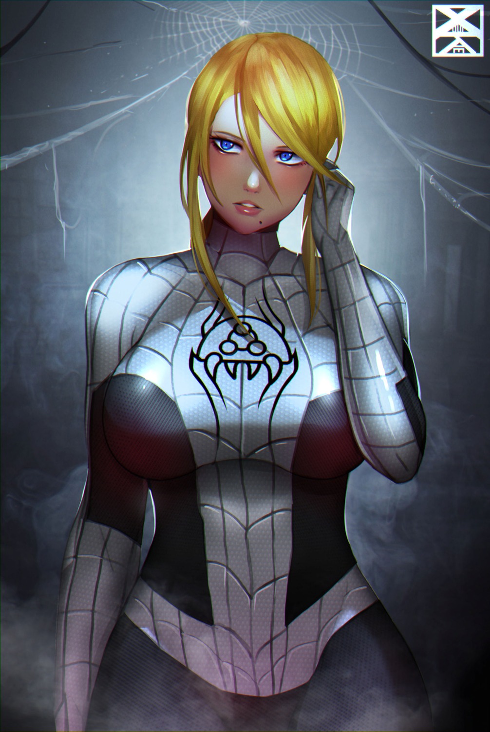 bodysuit marvel metroid metroid_(creature) samus_aran spiderman spiderman_(character) xuuikie_ashe