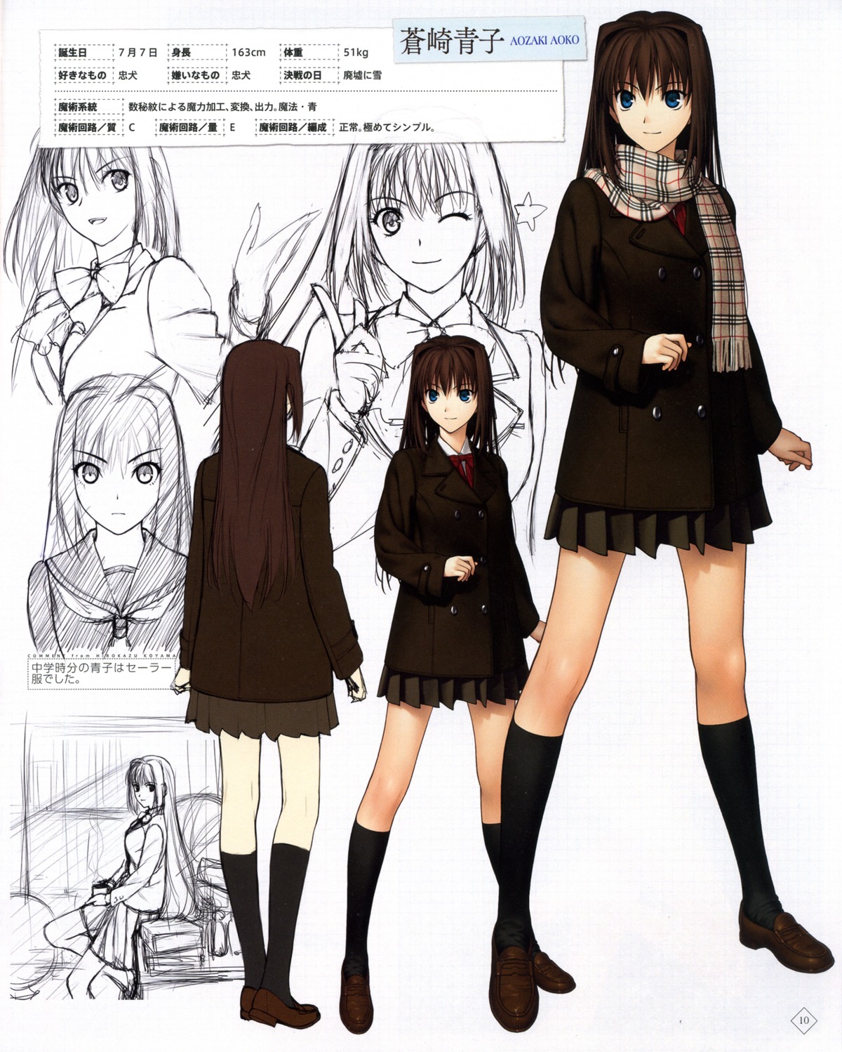 Wallpaper Type Moon Koyama Hirokazu Mahou Tsukai No Yoru Aozaki Aoko For iPhone Free