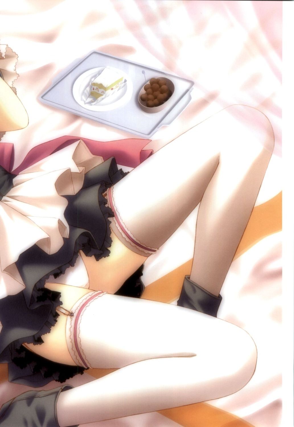 chocolat_-maid_cafe_curio- nekonyan pantsu thighhighs yuki_suzu
