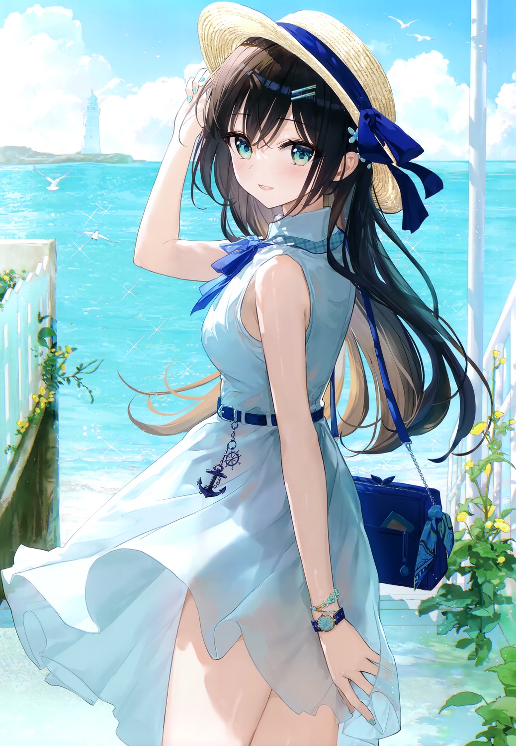 dress fuumi radial_engine see_through skirt_lift summer_dress