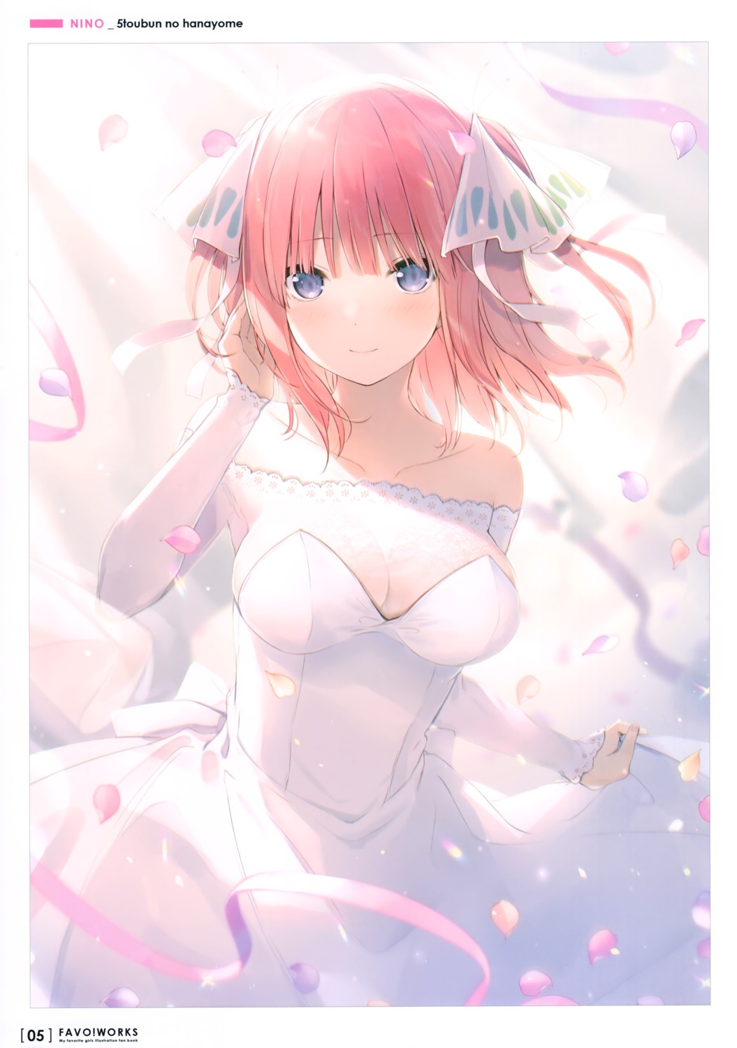 5-toubun_no_hanayome 6u cleavage dress eternal_land nakano_nino wedding_dress