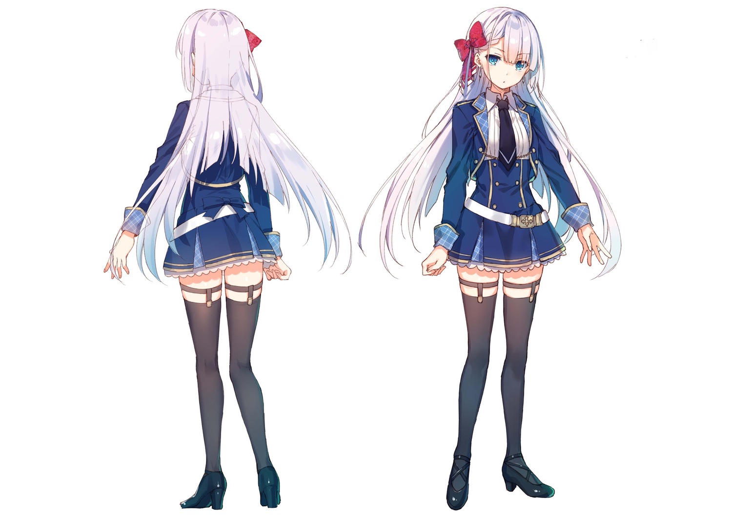 character_design garter heels riselia_ray_crystalia seifuku seiken_gakuin_no_maken_tsukai stockings thighhighs toosaka_asagi