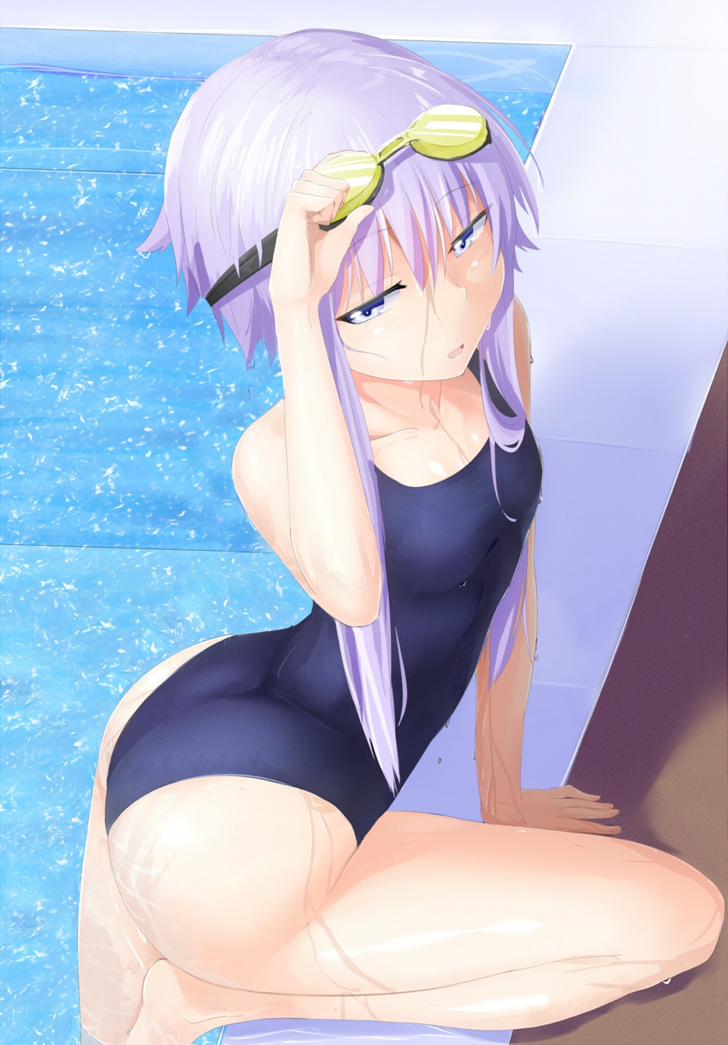 abmayo ass school_swimsuit swimsuits vocaloid wet yuzuki_yukari