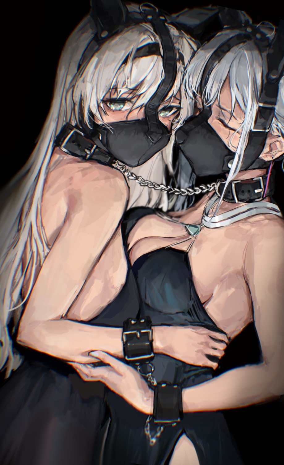 ak-12_(girls_frontline) an-94_(girls_frontline) bondage dress girls_frontline no_bra westking yuri