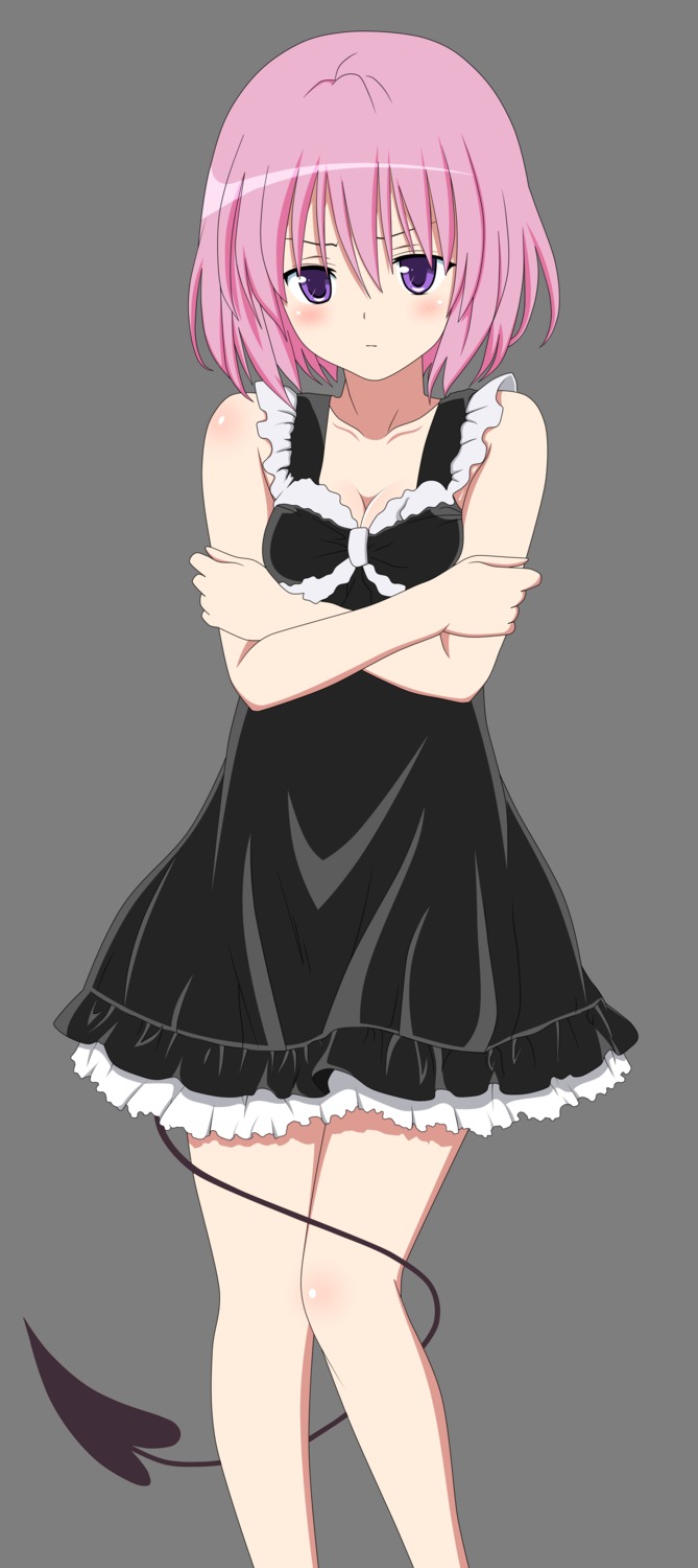 cleavage dress momo_velia_deviluke tail to_love_ru transparent_png vector_trace